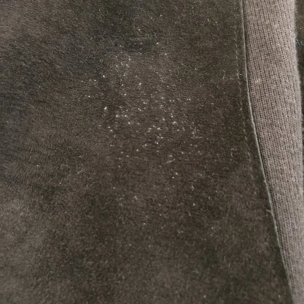 Ecru Suede + Knit V Neck Cardigan / Jacket